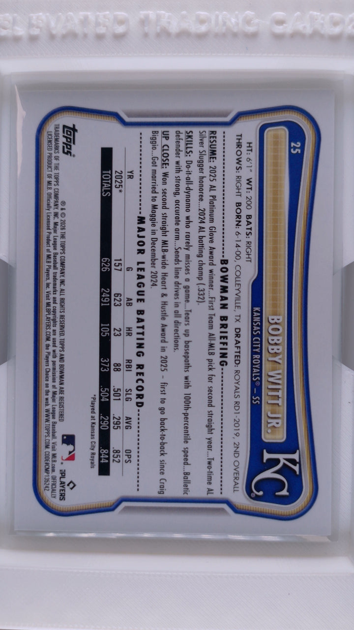 2026 Bowman Baseball Bobby Witt Jr. 