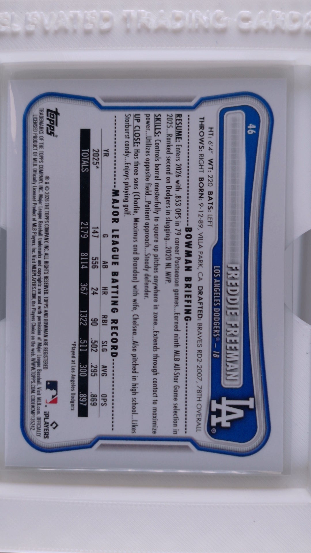 2026 Bowman Baseball Freddie Freeman 