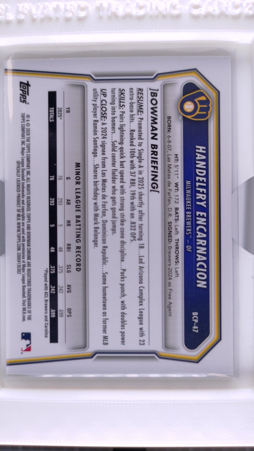 2026 Bowman Baseball Handelfry Encarnacion 