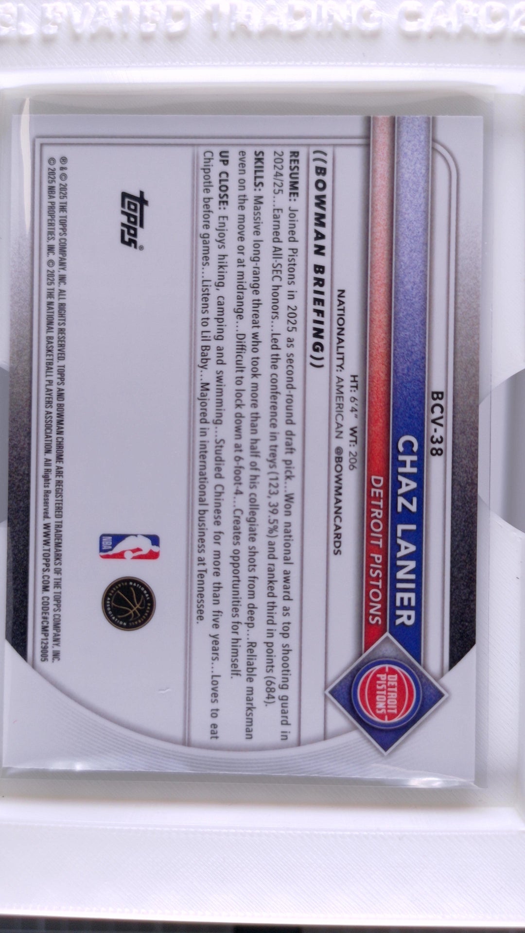 2025 Bowman Basketball Chaz Lanier 