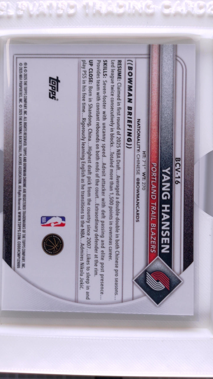 2025 Bowman Basketball Yang Hansen 
