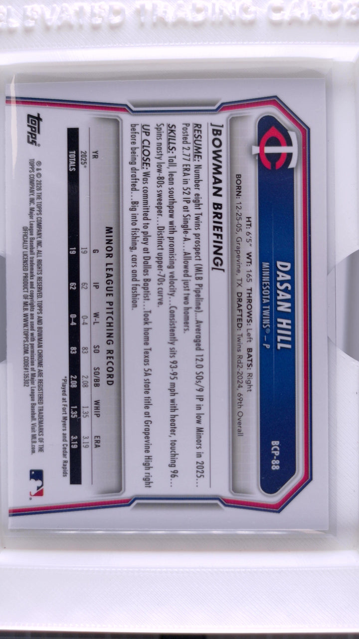 2026 Bowman Baseball Dasan Hill 
