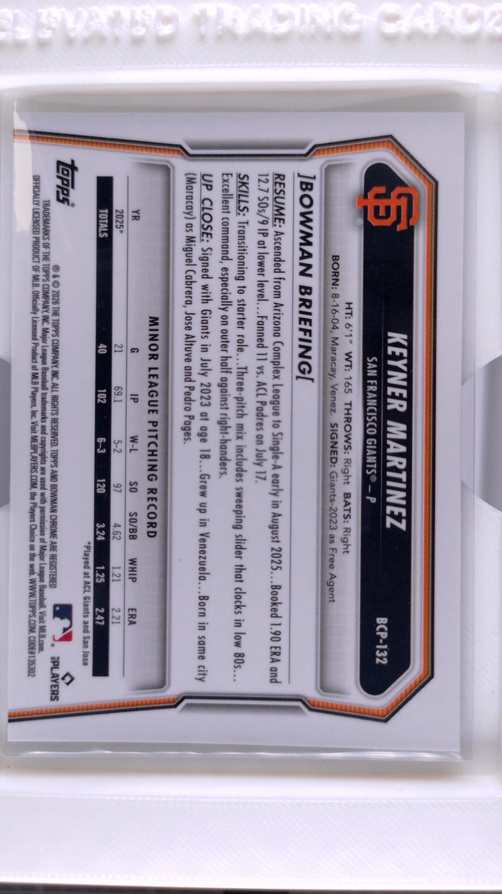 2026 Bowman Baseball Keyner Martinez 