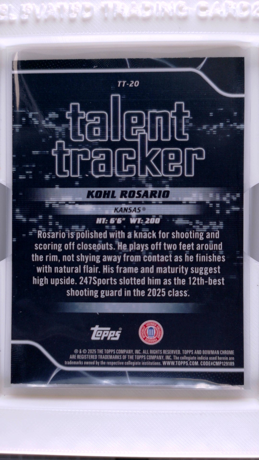 2025 Bowman Basketball Kohl Rosario 