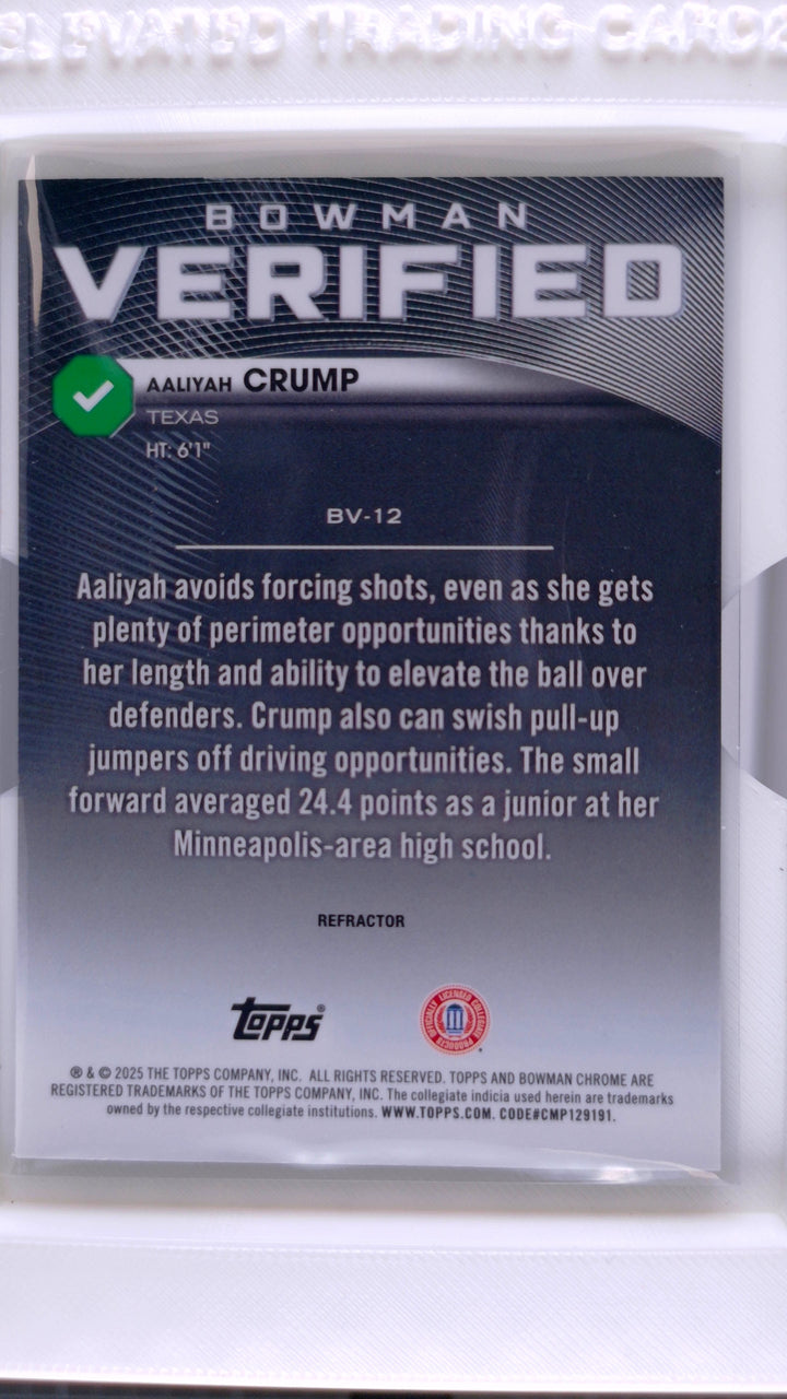 2025 Bowman Basketball Aaliyah Crump 