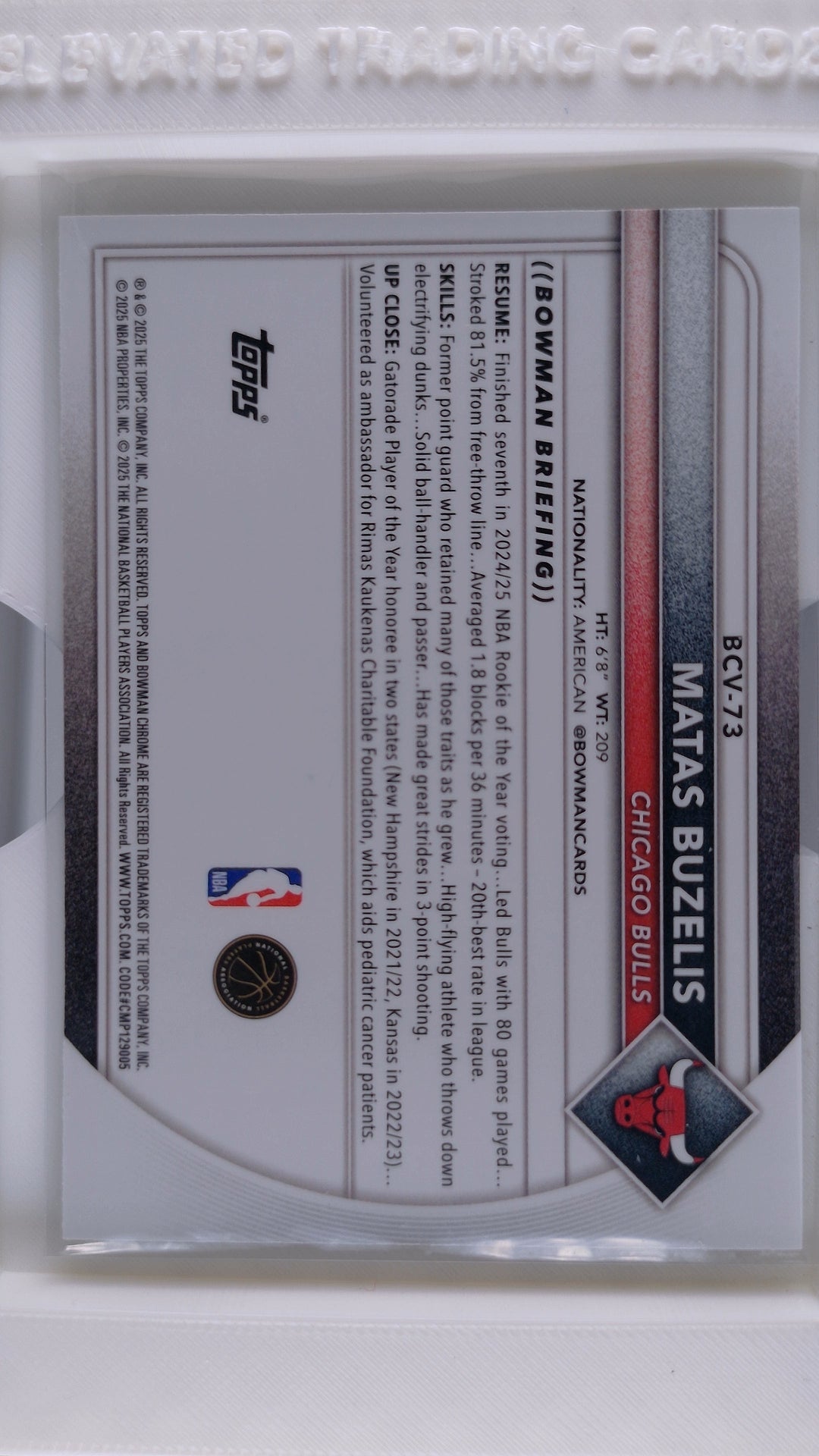 2025 Bowman Basketball Matas Buzelis 
