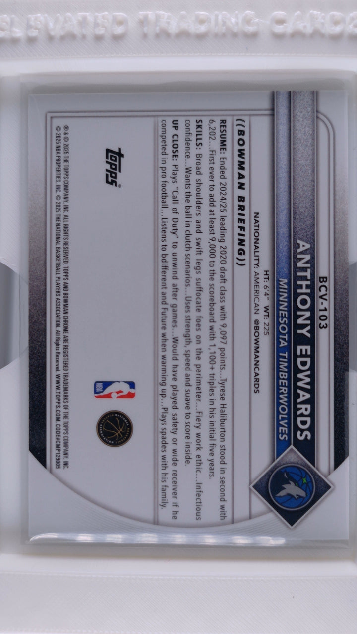 2025 Bowman Basketball Anthony Edwards 