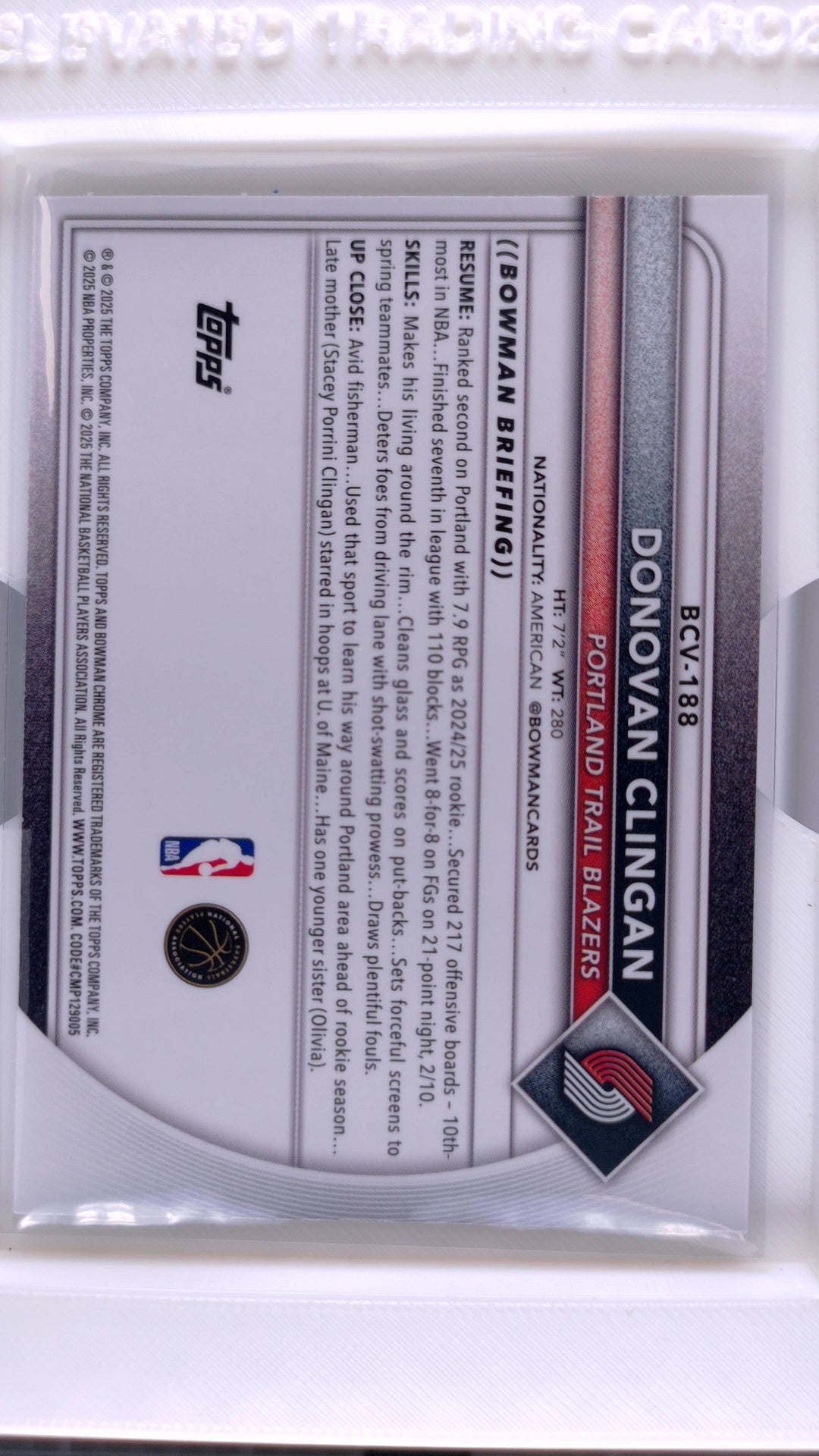 2025 Bowman Basketball Donovan Clingan 