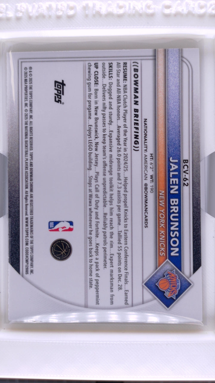 2025 Bowman Basketball Jalen Brunson 