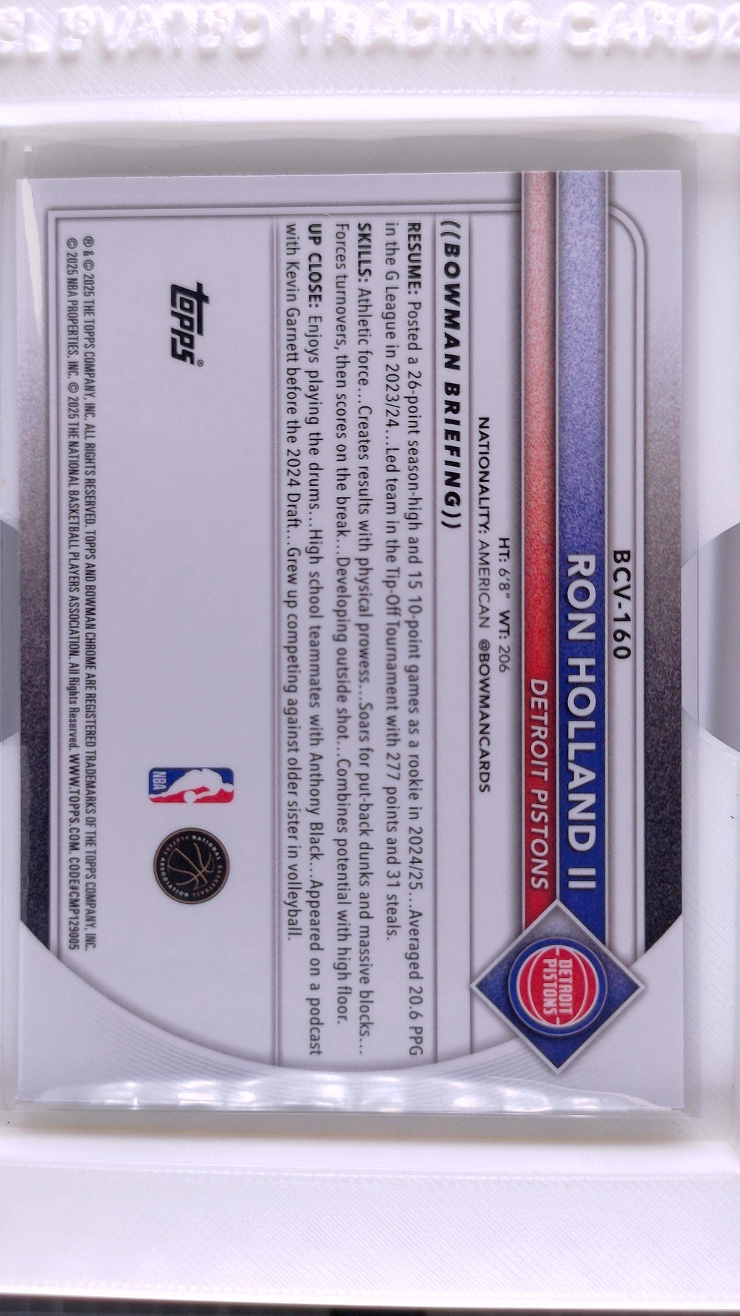 2025 Bowman Basketball Ron Holland II 