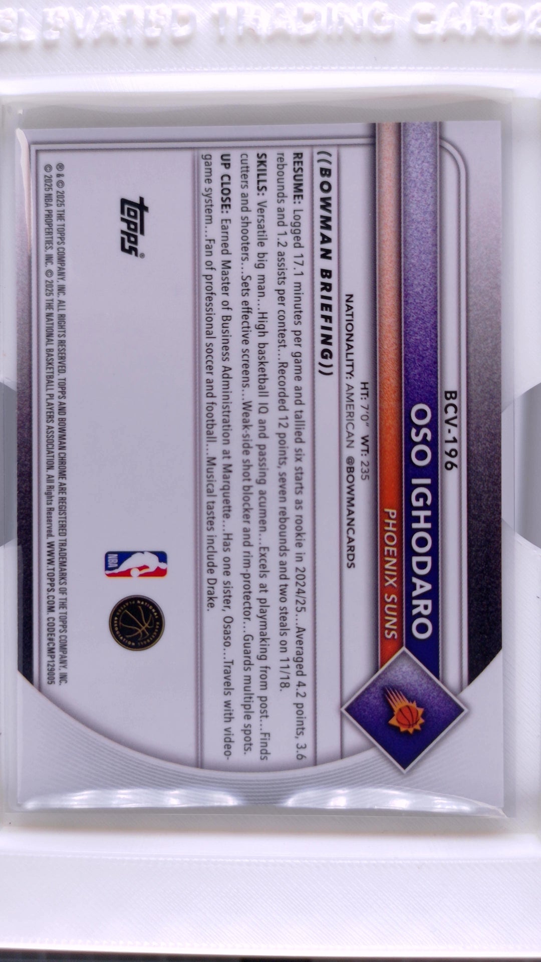 2025 Bowman Basketball Oso Ighodaro 