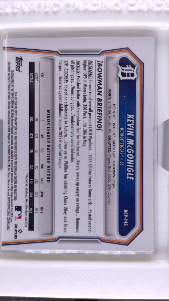 2026 Bowman Baseball Kevin McGonigle 