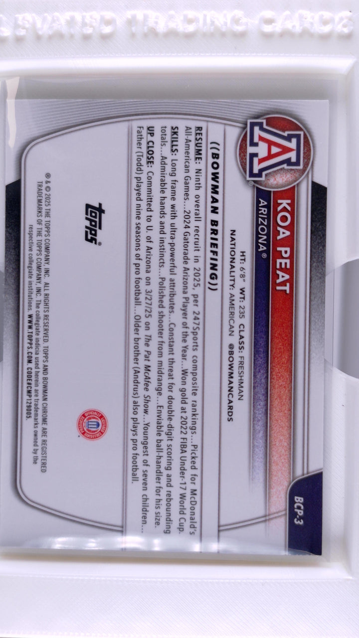 2025 Bowman Basketball Koa Peat 