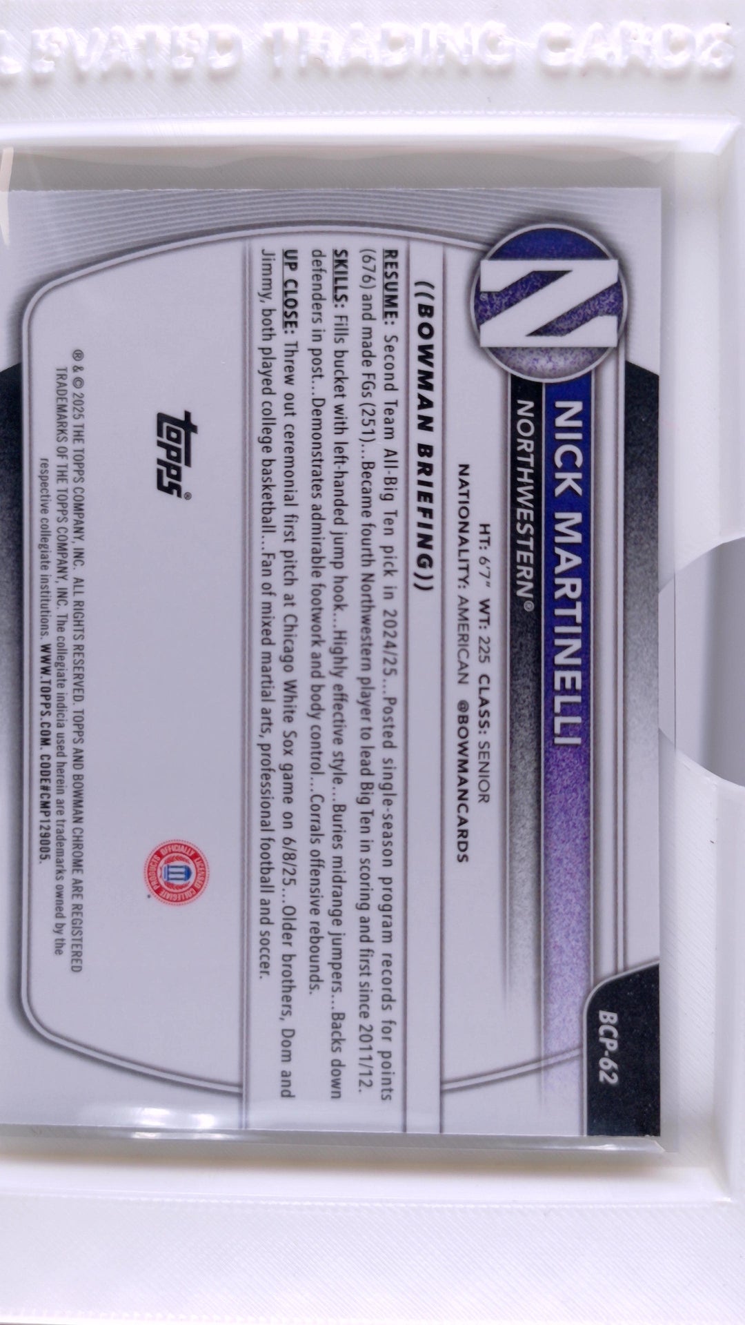 2025 Bowman Basketball Nick Martinelli 
