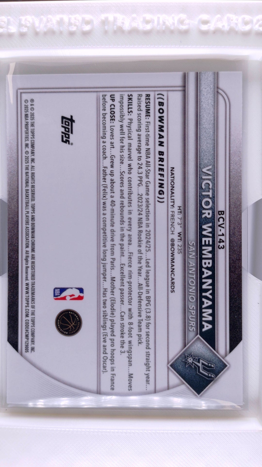 2025 Bowman Basketball Victor Wembanyama 