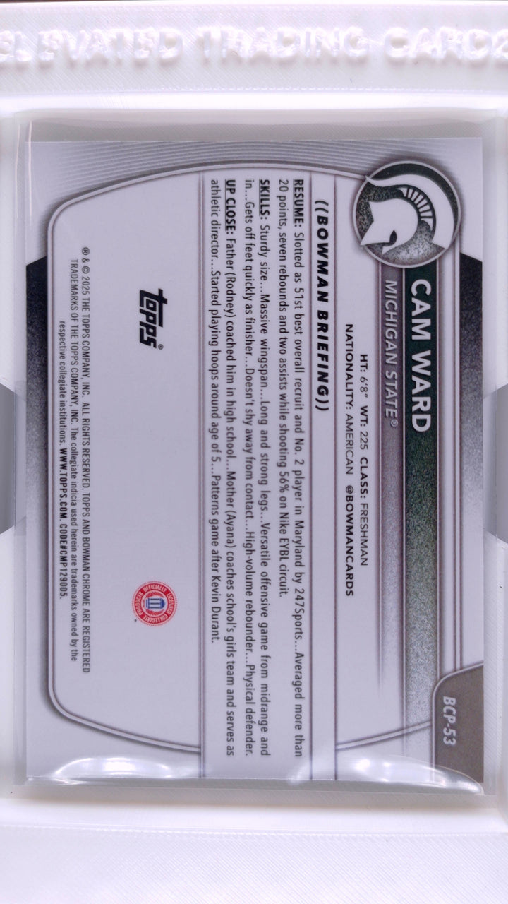 2025 Bowman Basketball Cam Ward 