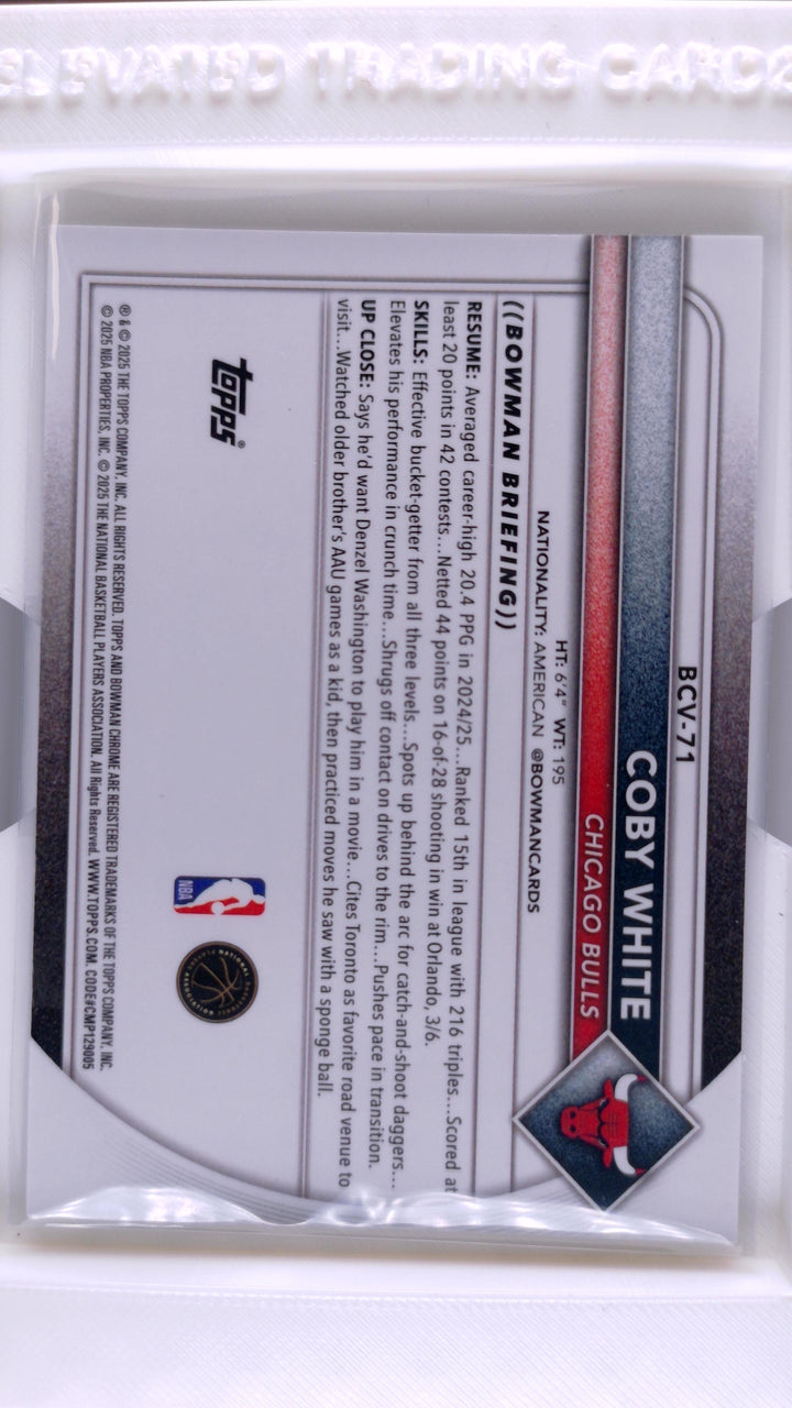2025 Bowman Basketball Coby White 