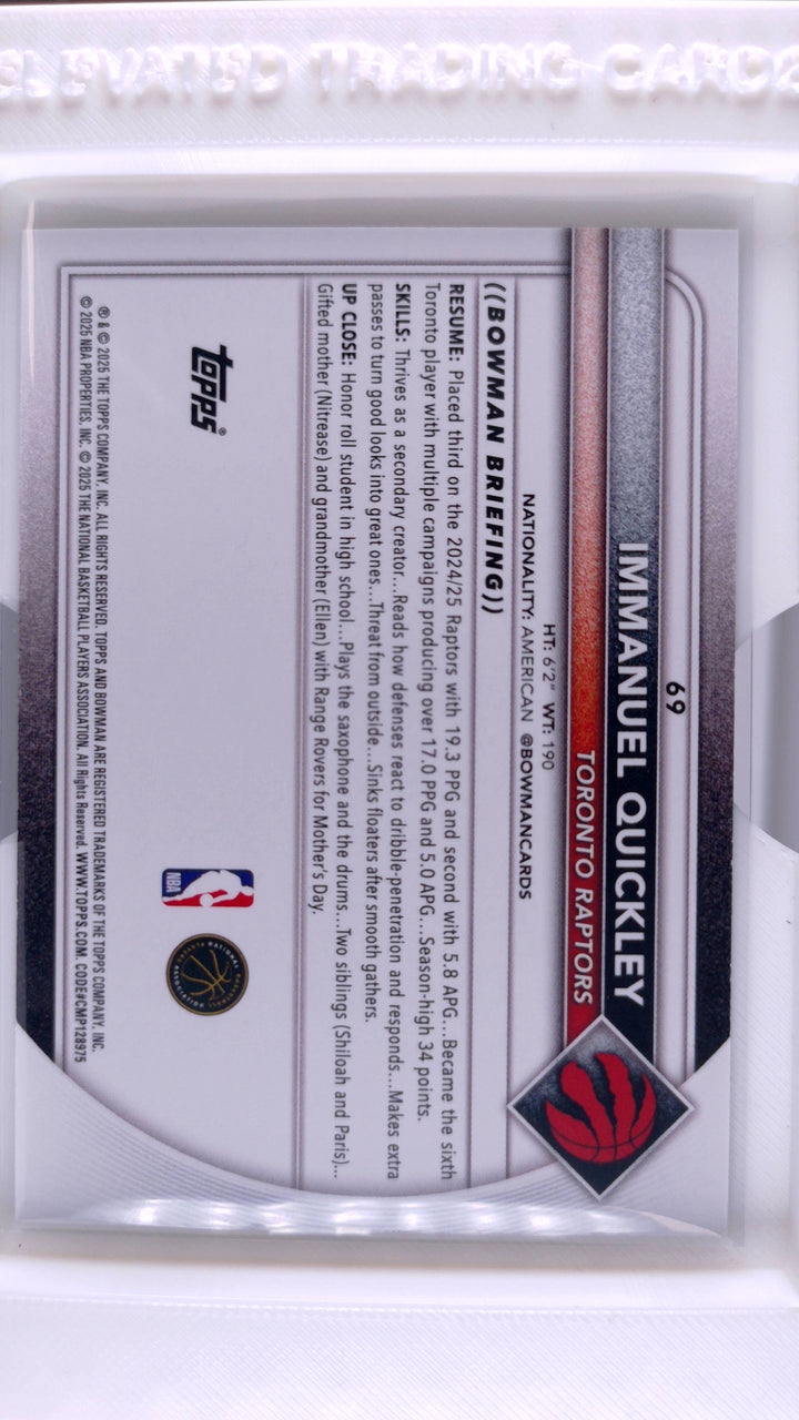 2025 Bowman Basketball Immanuel Quickley 