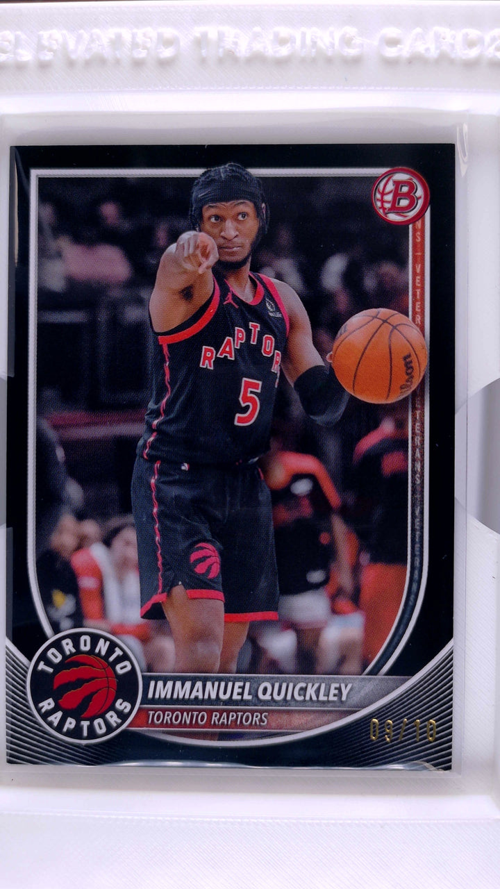 2025 Bowman Basketball Immanuel Quickley #69 Black Border #9/10 — Front