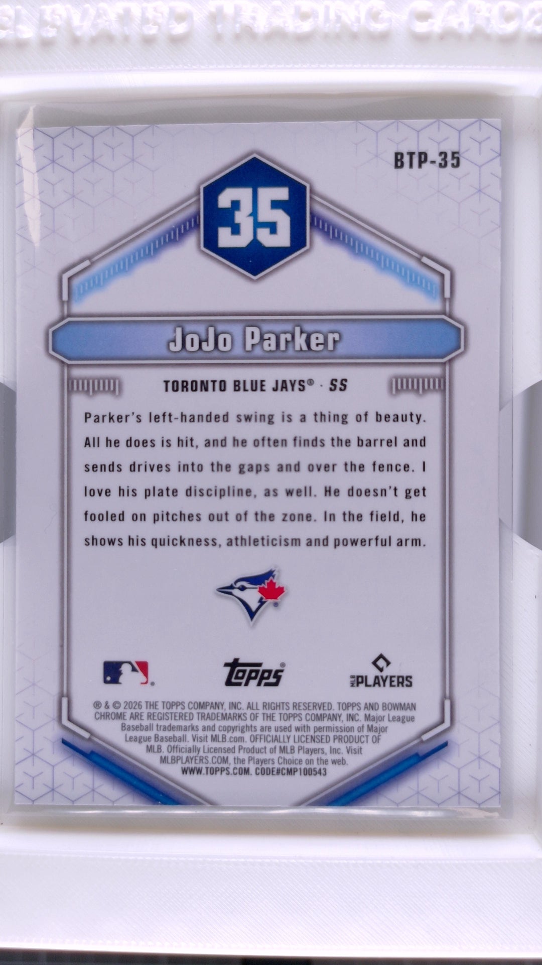 2026 Bowman Baseball JoJo Parker 