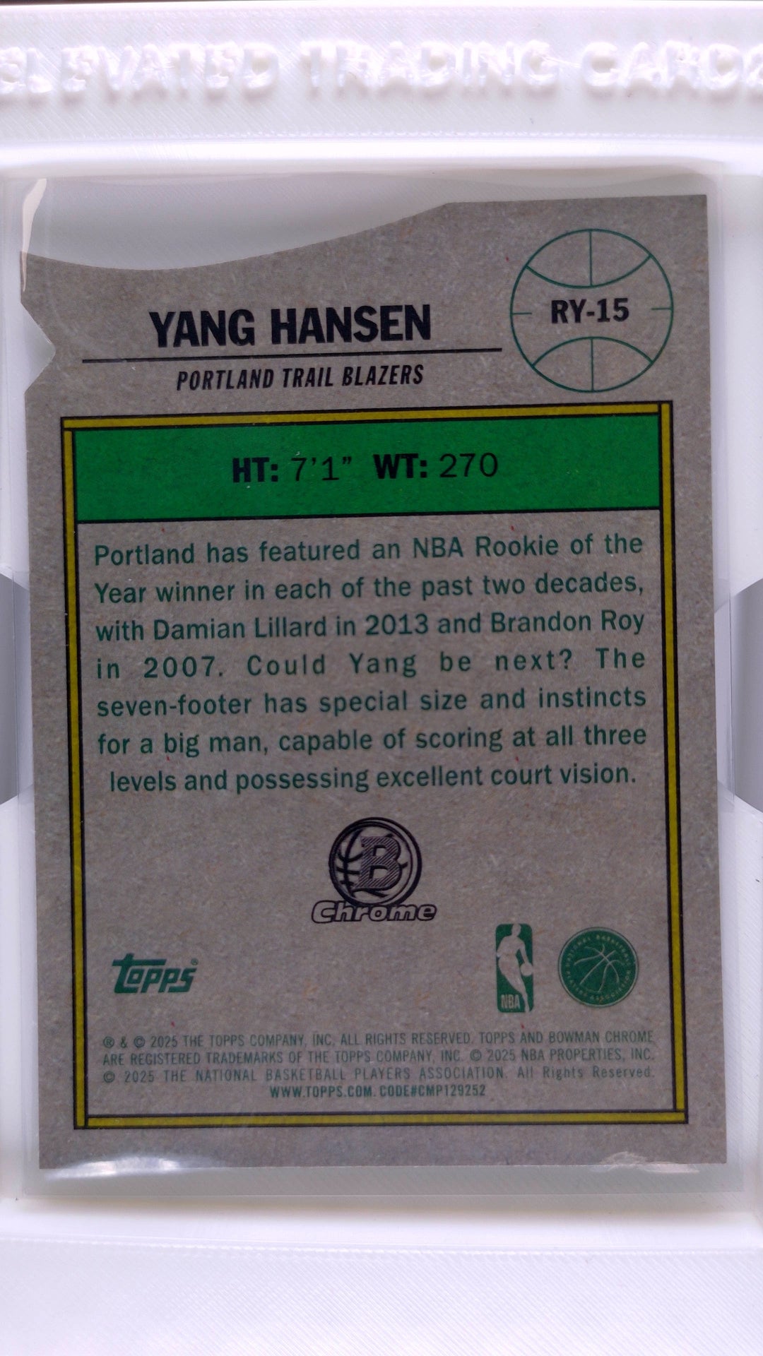 2025 Bowman Basketball Yang Hansen 