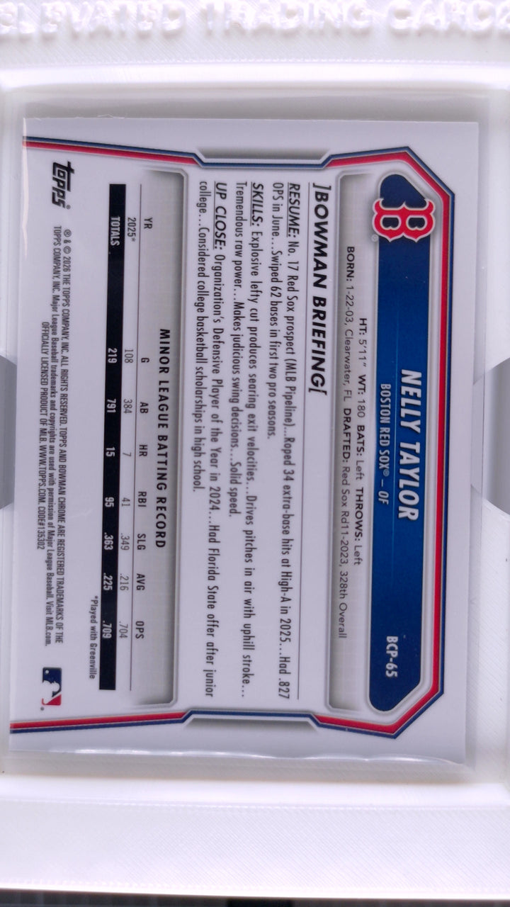 2026 Bowman Baseball Nelly Taylor 