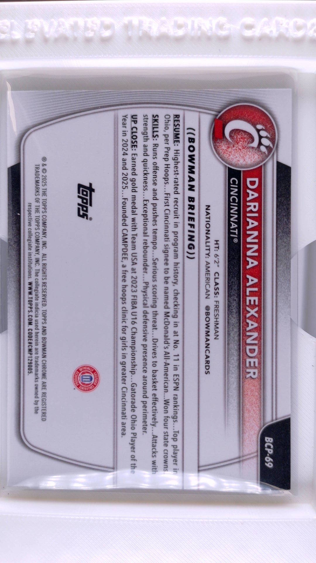 2025 Bowman Basketball Darianna Alexander 