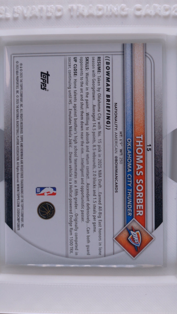 2025 Bowman Basketball Thomas Sorber 