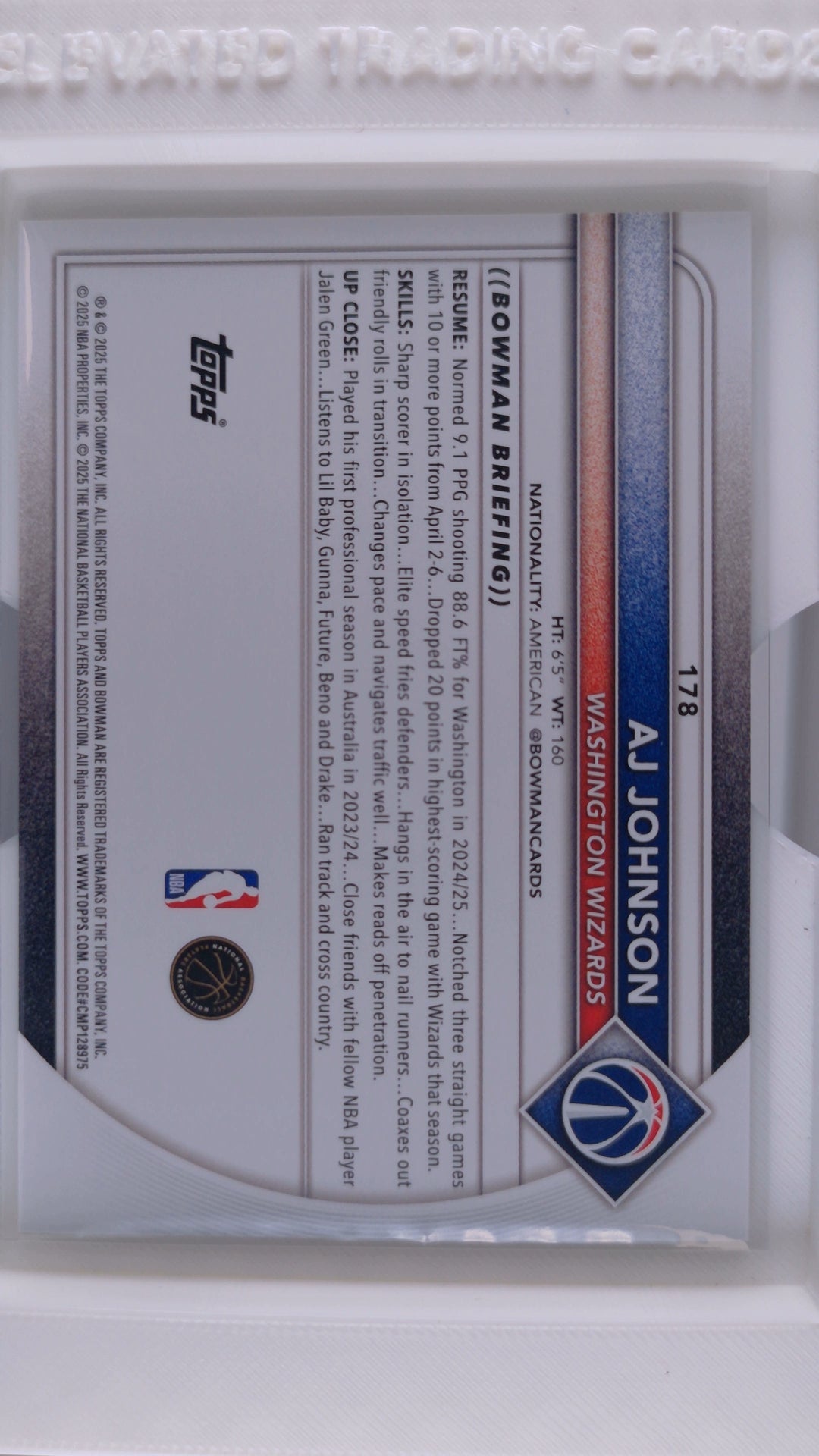 2025 Bowman Basketball AJ Johnson 