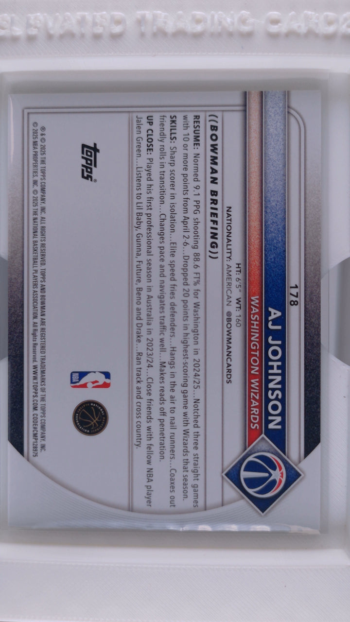 2025 Bowman Basketball AJ Johnson 