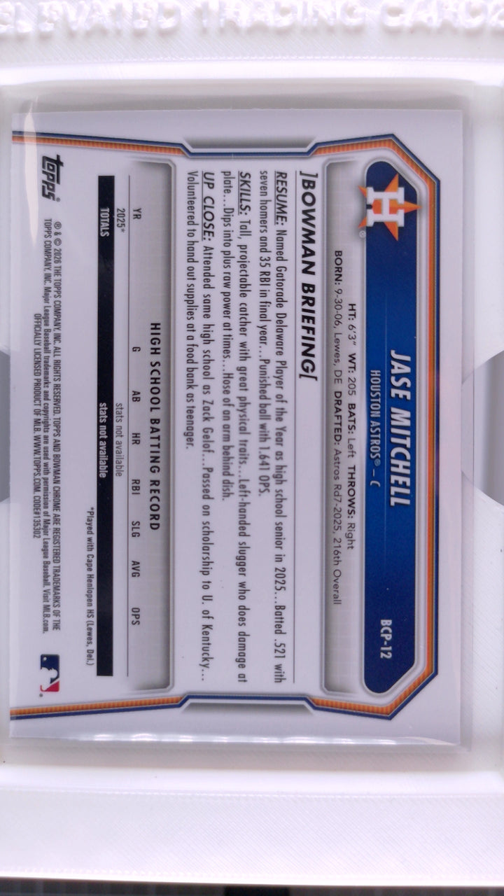 2026 Bowman Baseball Jase Mitchell 