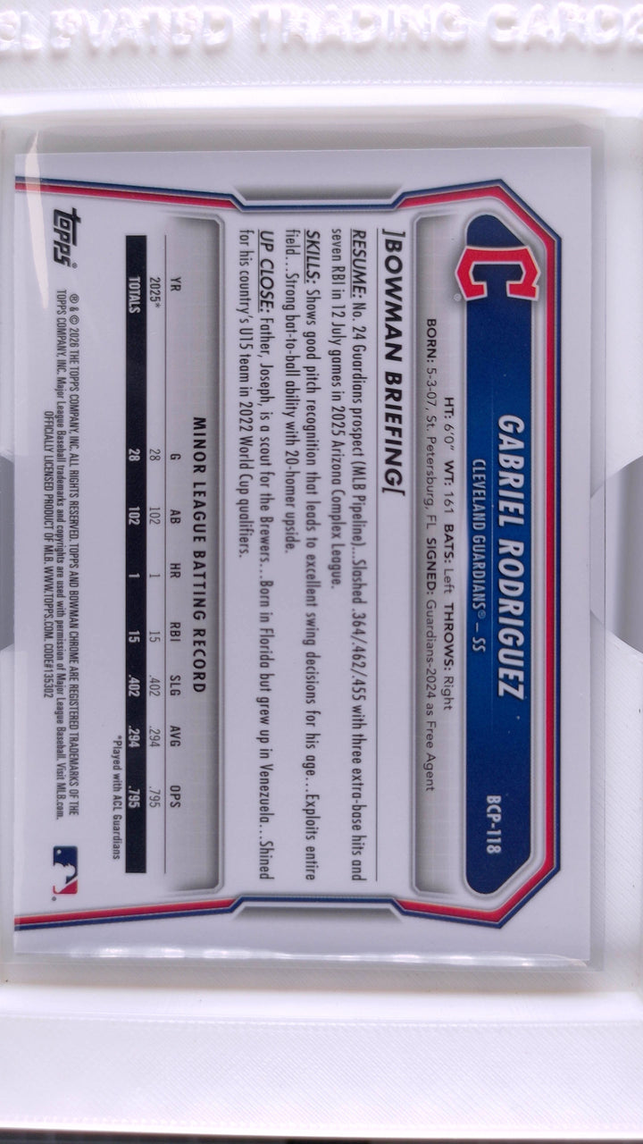 2026 Bowman Baseball Gabriel Rodriguez 