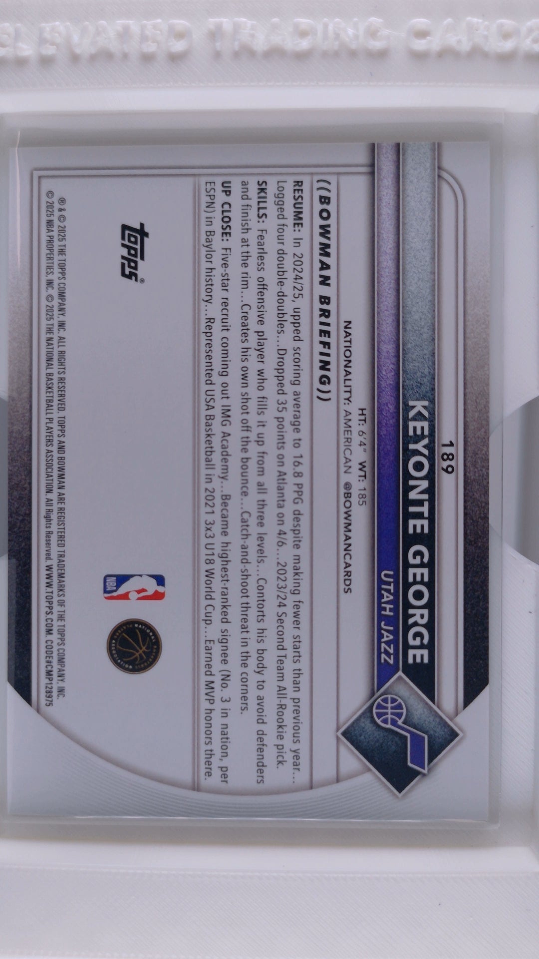 2025 Bowman Basketball Keyonte George 