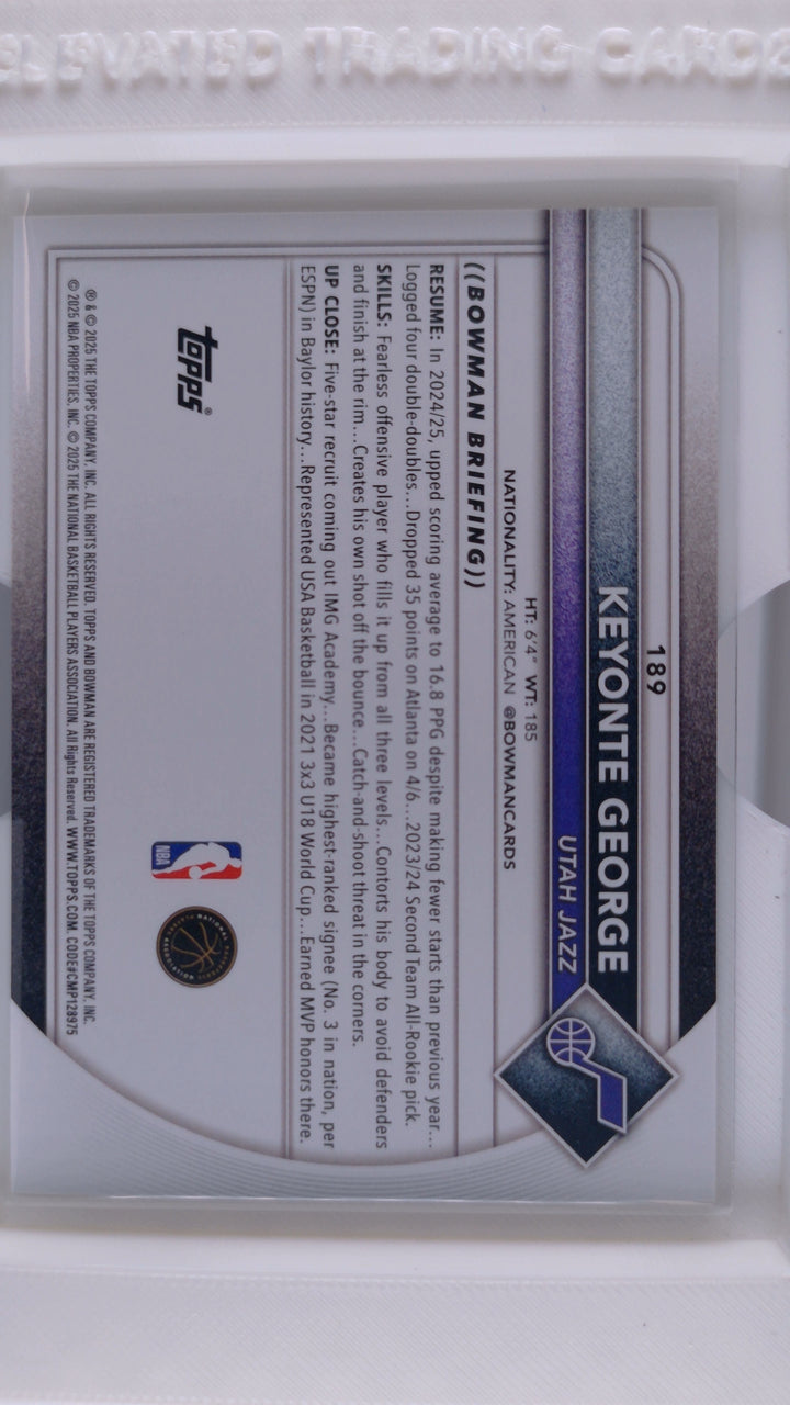 2025 Bowman Basketball Keyonte George 