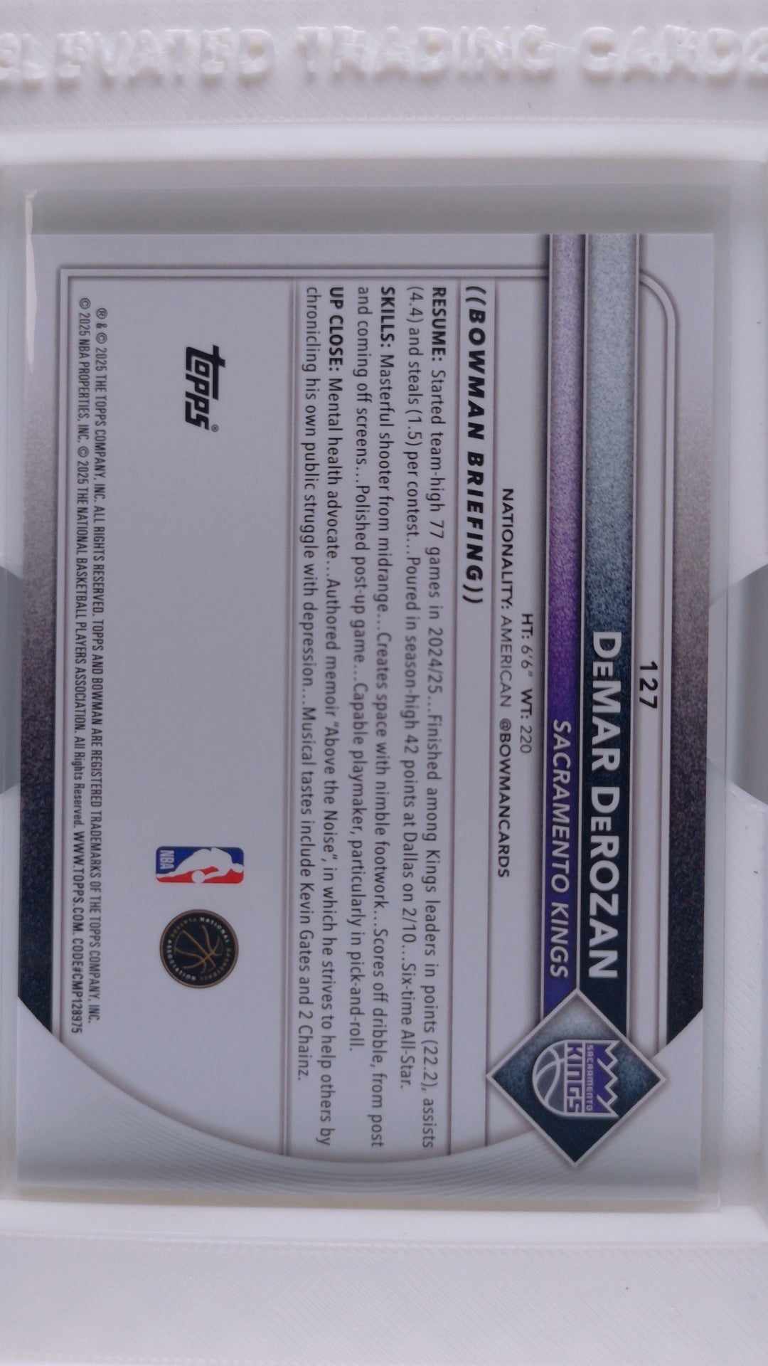 2025 Bowman Basketball DeMar DeRozan 