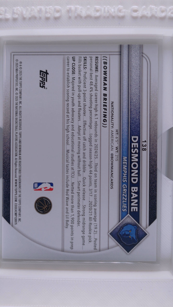 2025 Bowman Basketball Desmond Bane 