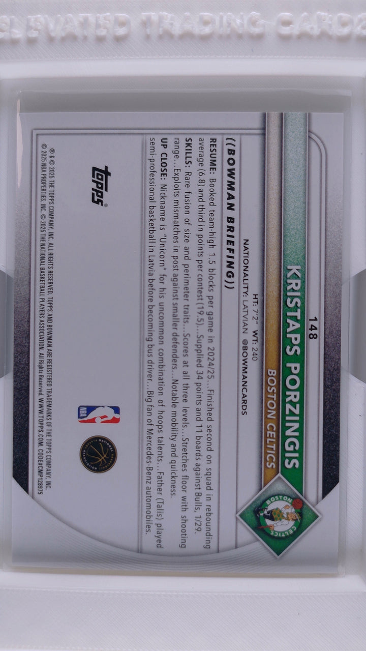 2025 Bowman Basketball Kristaps Porzingis 