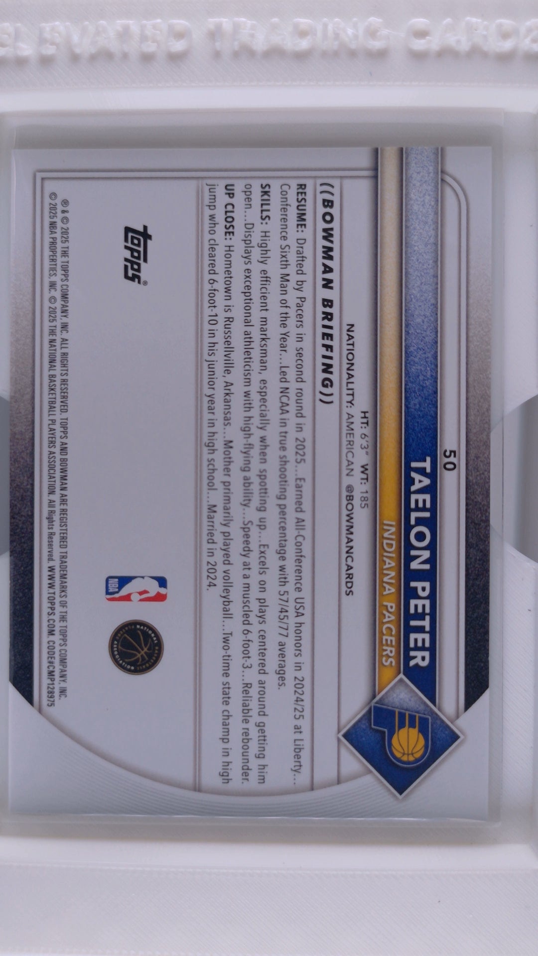 2025 Bowman Basketball Taelon Peter 