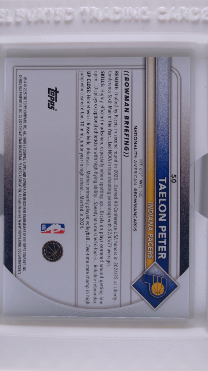 2025 Bowman Basketball Taelon Peter 