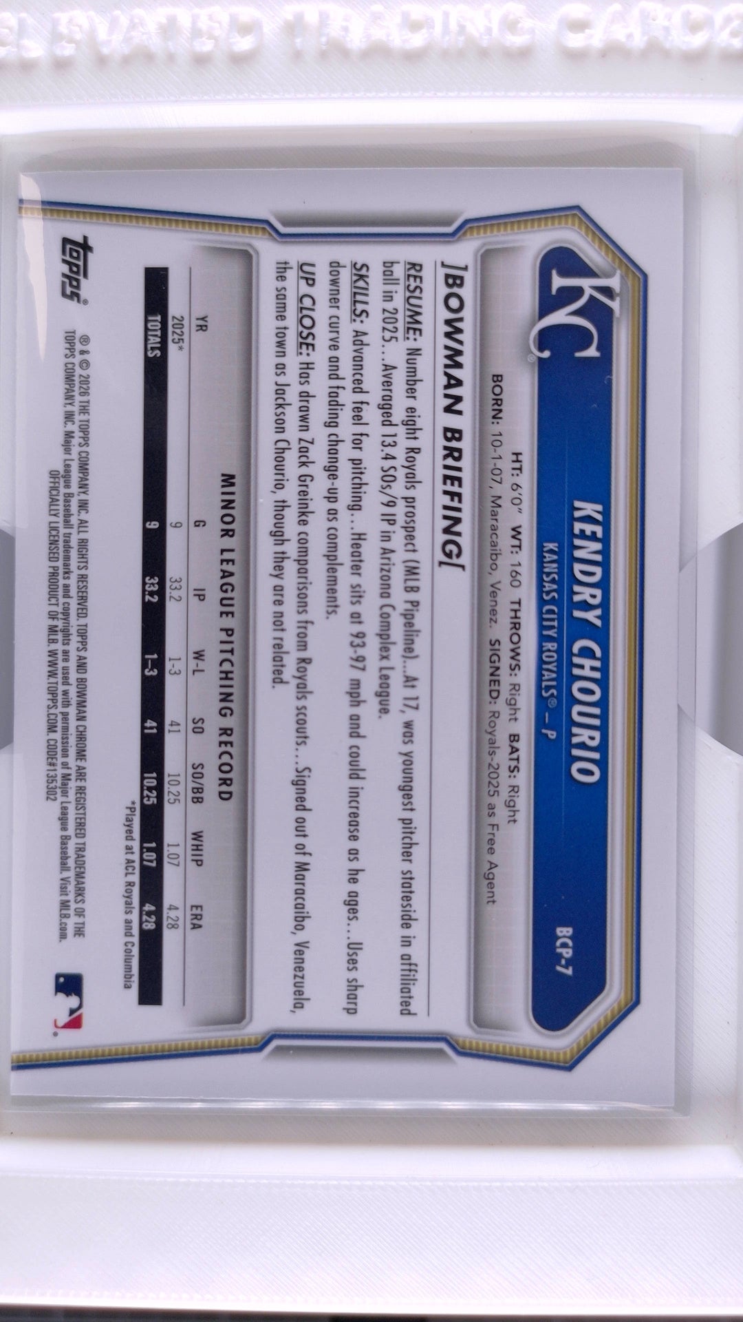 2026 Bowman Baseball Kendry Chourio 