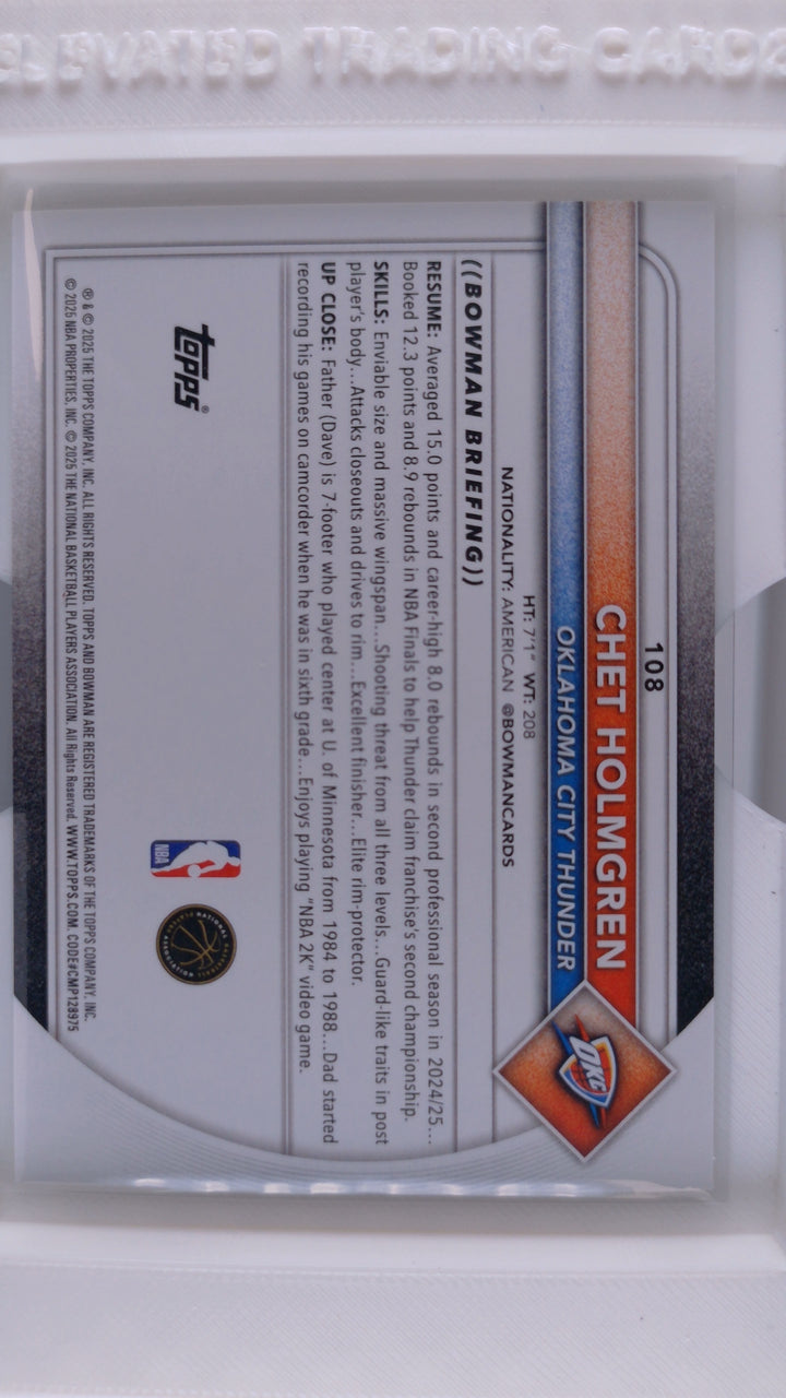 2025 Bowman Basketball Chet Holmgren 