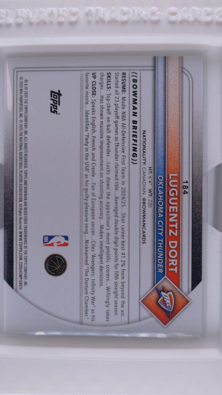 2025 Bowman Basketball Luguentz Dort 
