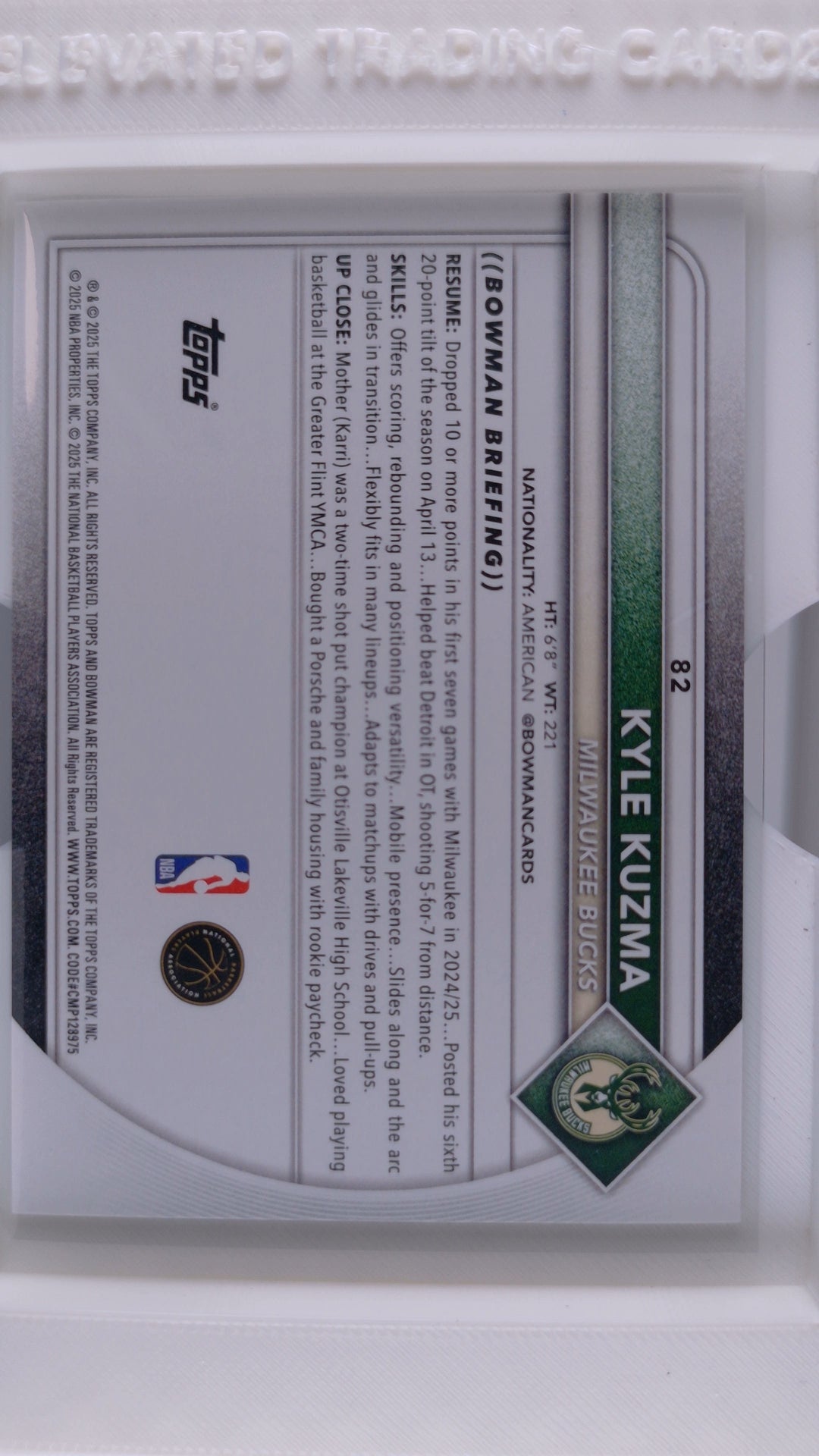2025 Bowman Basketball Kyle Kuzma 