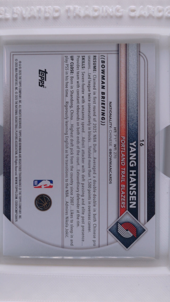 2025 Bowman Basketball Yang Hansen 