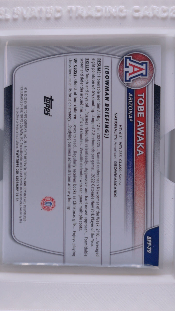 2025 Bowman Basketball Tobe Awaka 