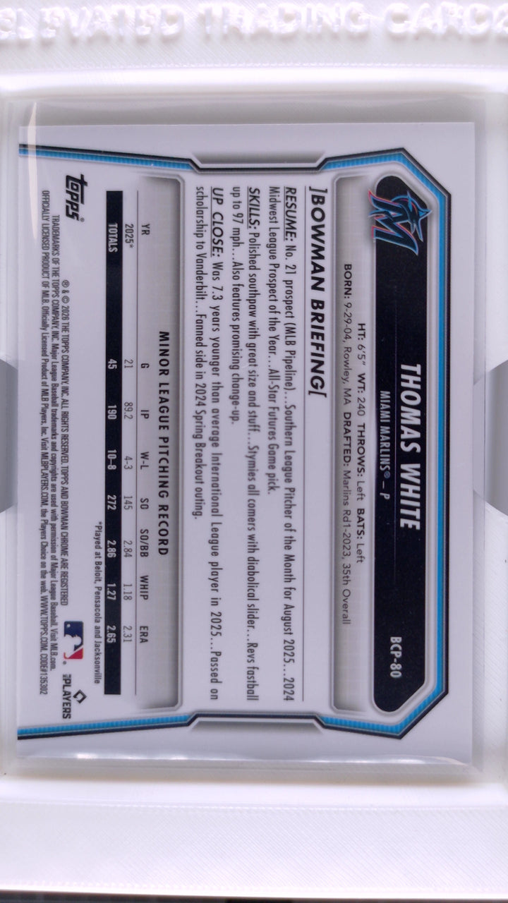 2026 Bowman Baseball Thomas White 