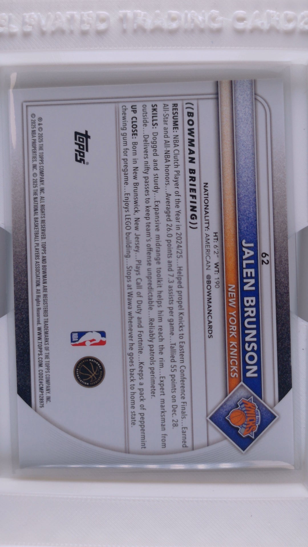 2025 Bowman Basketball Jalen Brunson 