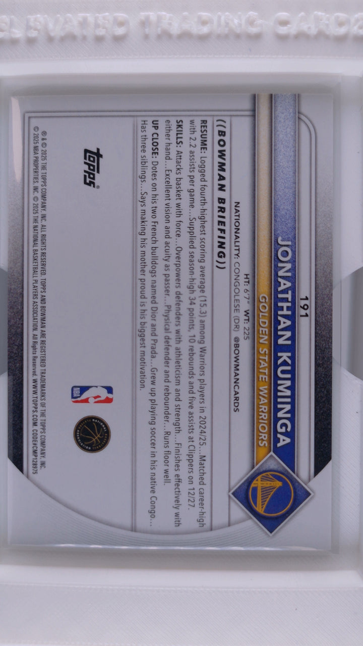 2025 Bowman Basketball Jonathan Kuminga 