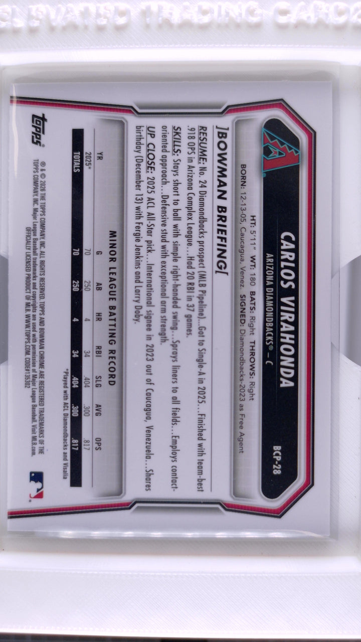 2026 Bowman Baseball Carlos Virahonda 