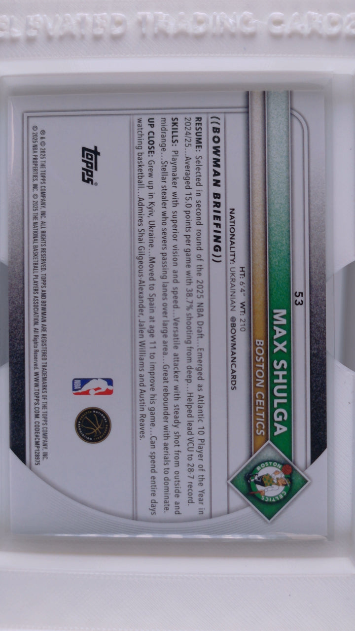 2025 Bowman Basketball Max Shulga 